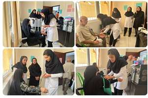 مشارکت دانشجویان دانشکده پرستاری لامرد در طرح پویش ملی فشار خون  